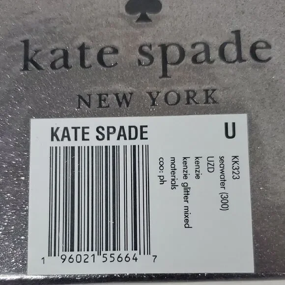 Kate Spade Kenzie Glitter Cardholder Seawater Green New in Box - Picture 6 of 7